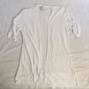 Christopher & Banks White Summer Cardigan, Large